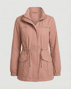 Women's Casual Zipper Jacket | Adjustable Waist