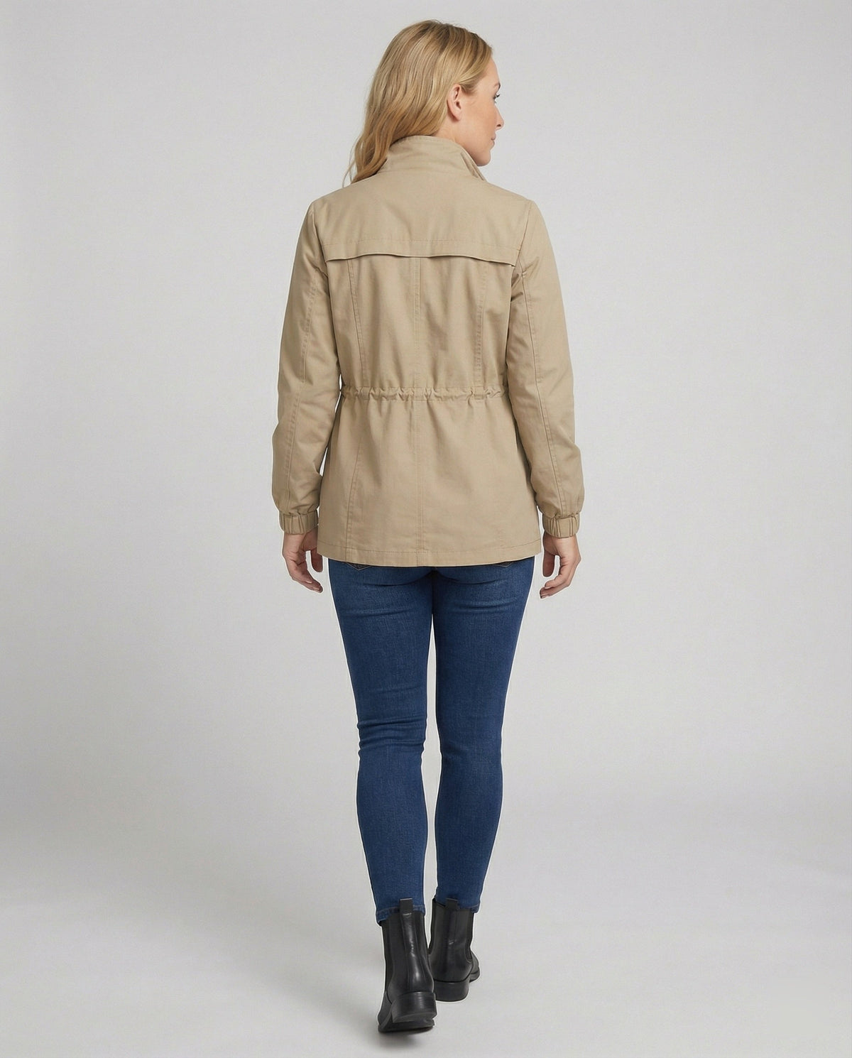 Women's Casual Zipper Jacket | Adjustable Waist