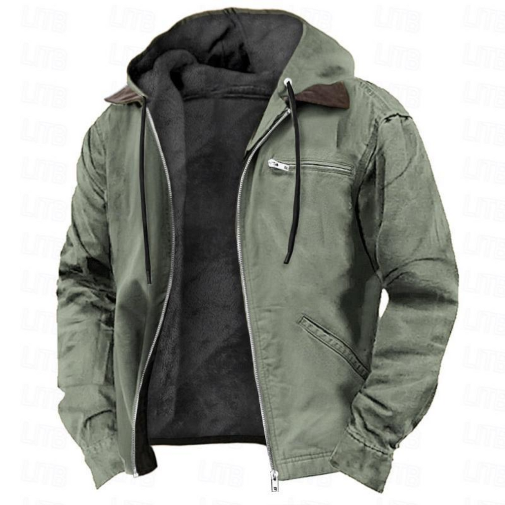 Men's Removeable Hooded Jacket | Zipper