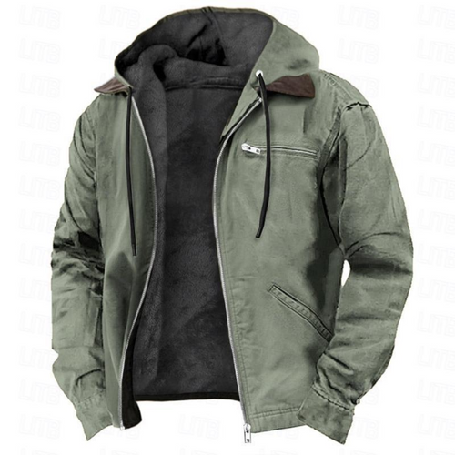 Men's Removeable Hooded Jacket | Zipper
