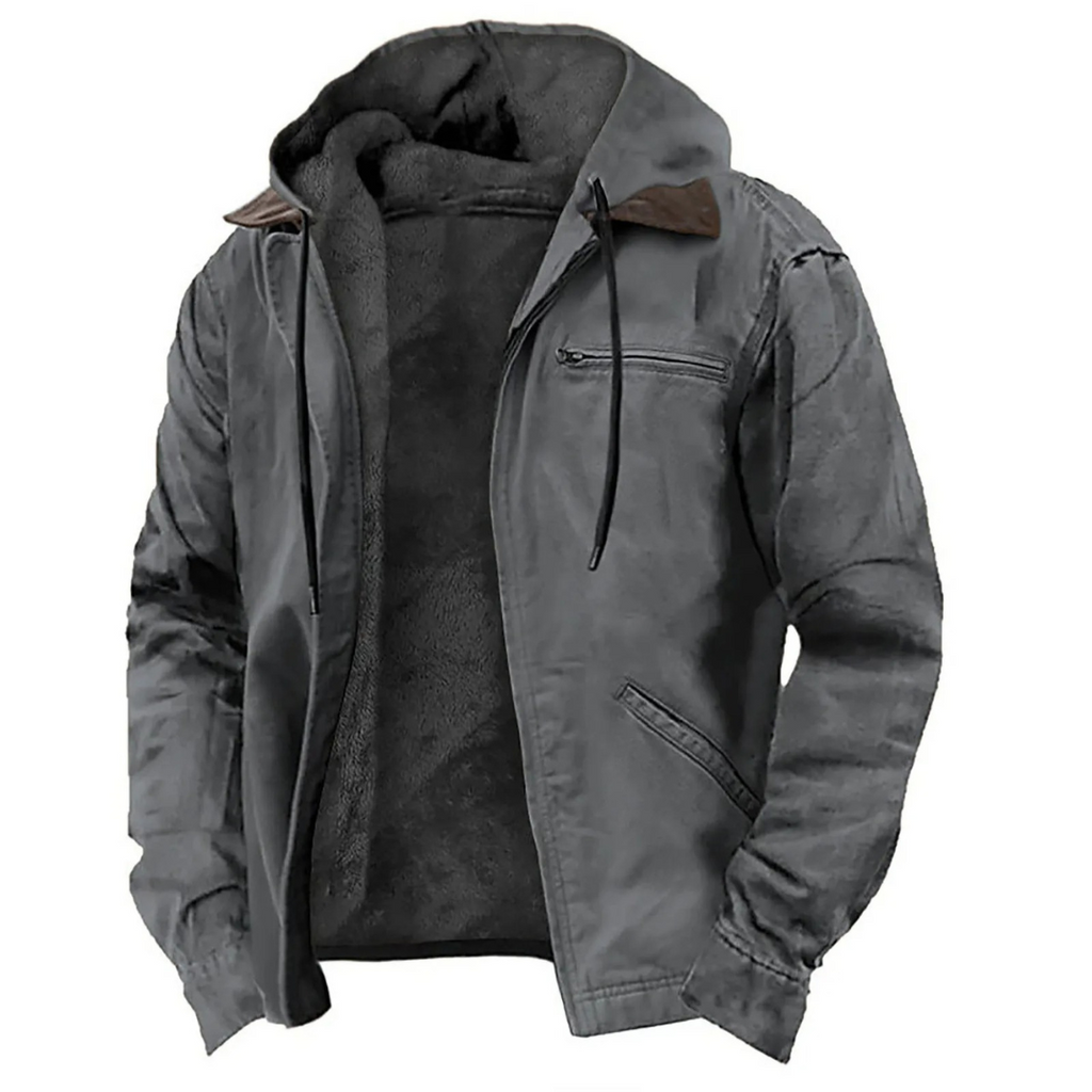 Men's Removeable Hooded Jacket | Zipper