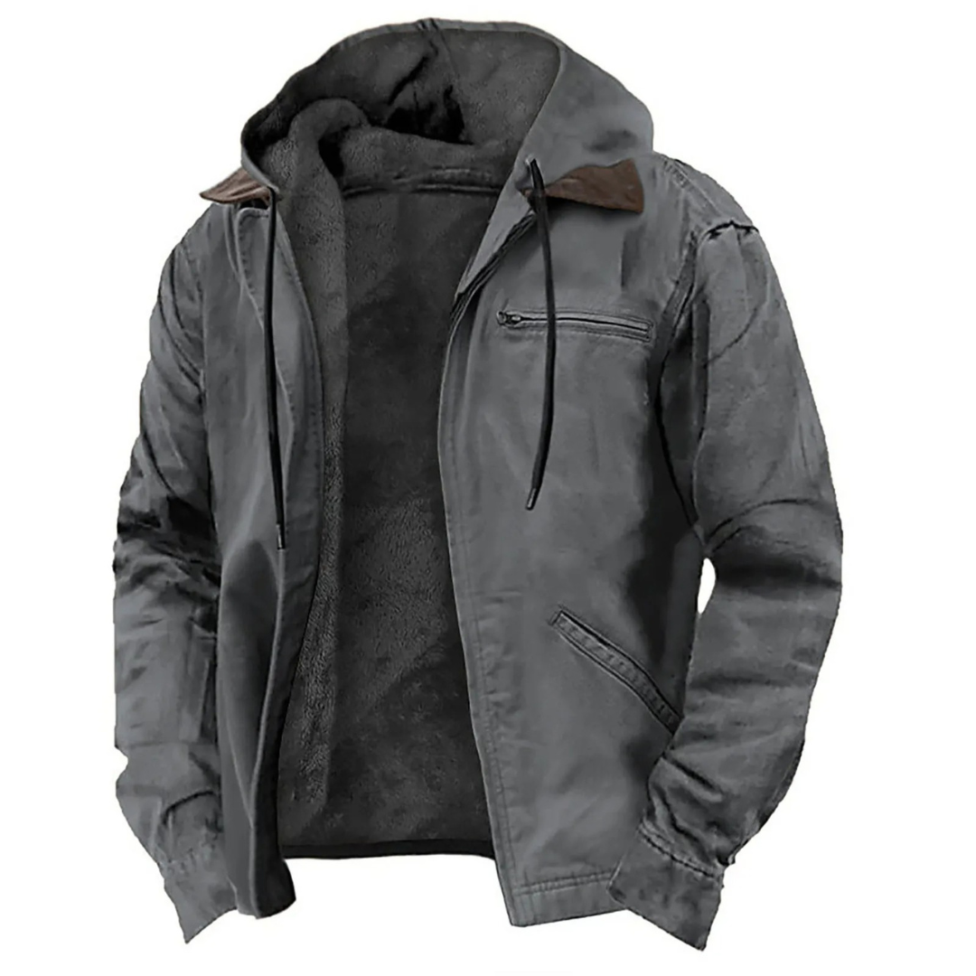 Men's Removeable Hooded Jacket | Zipper