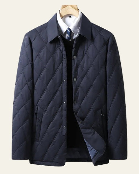 Men's Elegant Quilted Jacket | Collared
