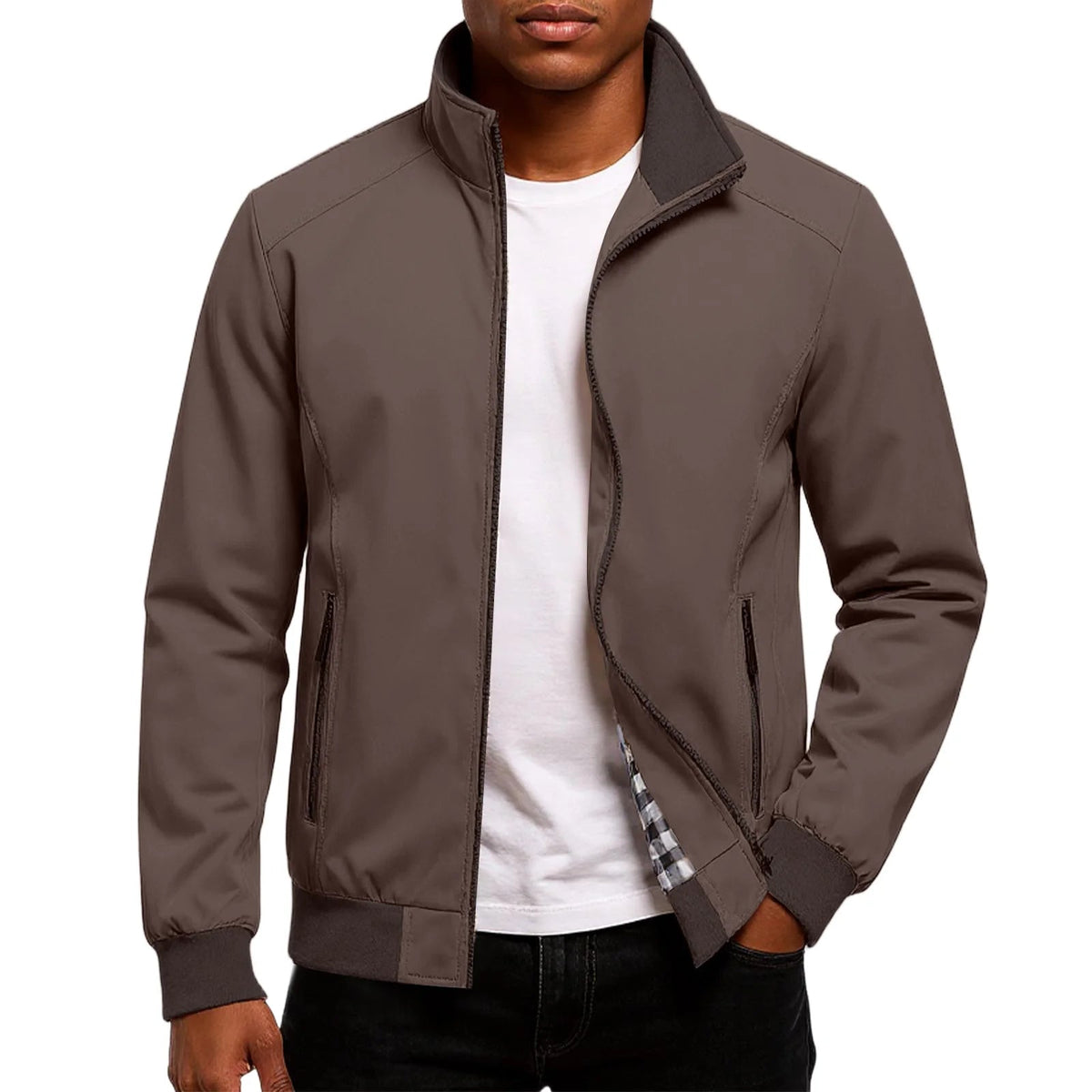Men's Bomber Modern Jacket | Zipper