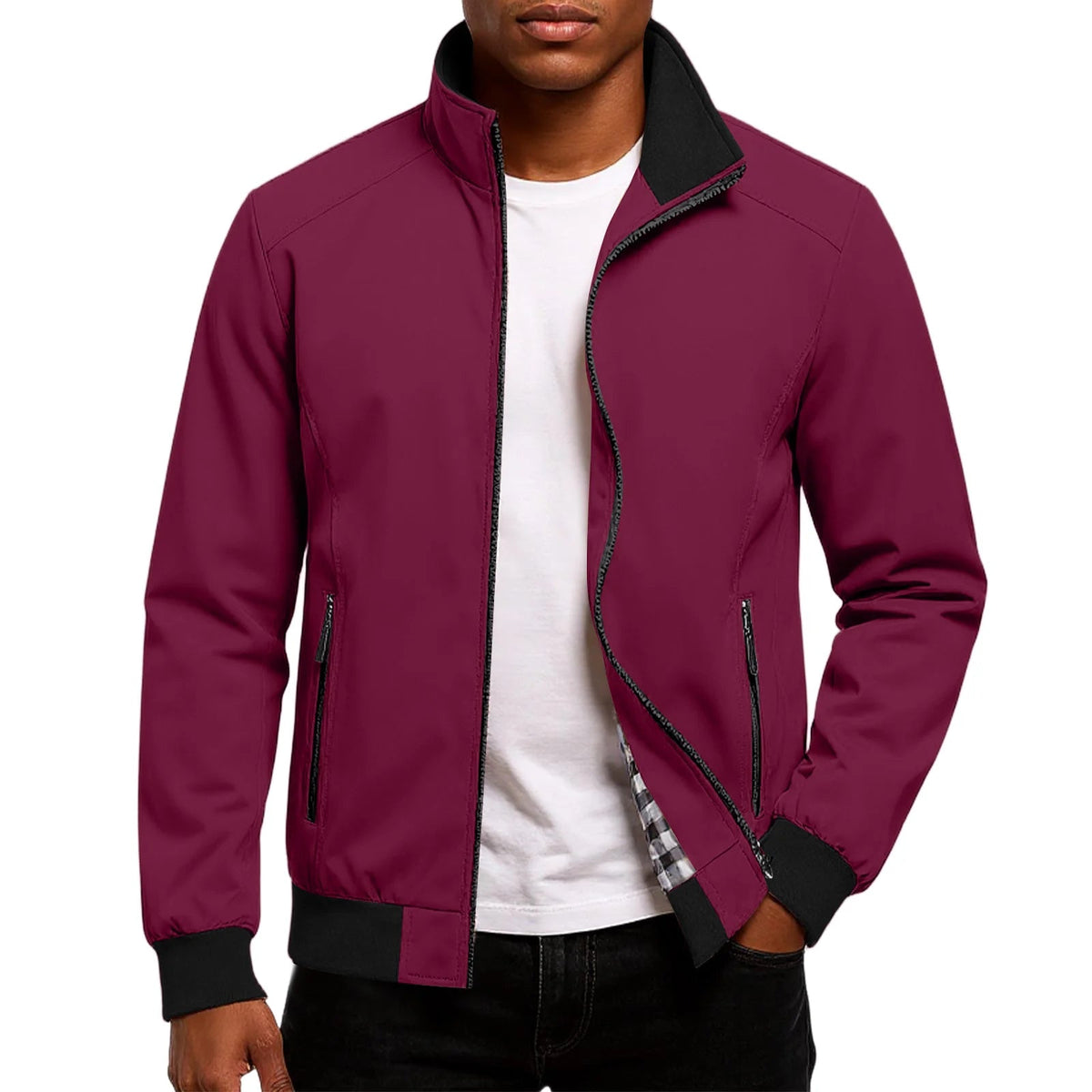 Men's Bomber Modern Jacket | Zipper