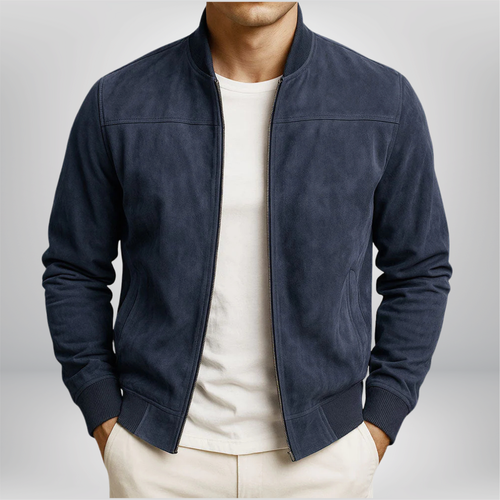 Men's Textured Zipper Jacket | Bomber