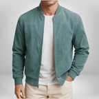 Men's Textured Zipper Jacket | Bomber