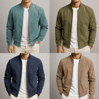 Men's Textured Zipper Jacket | Bomber
