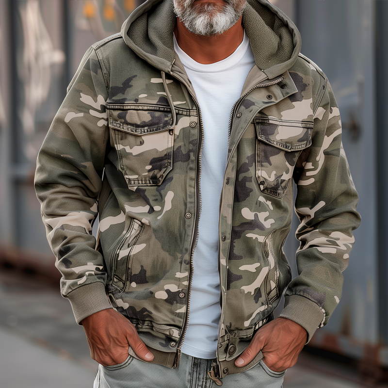 Men's Cargo Hooded Jacket | Utility Style