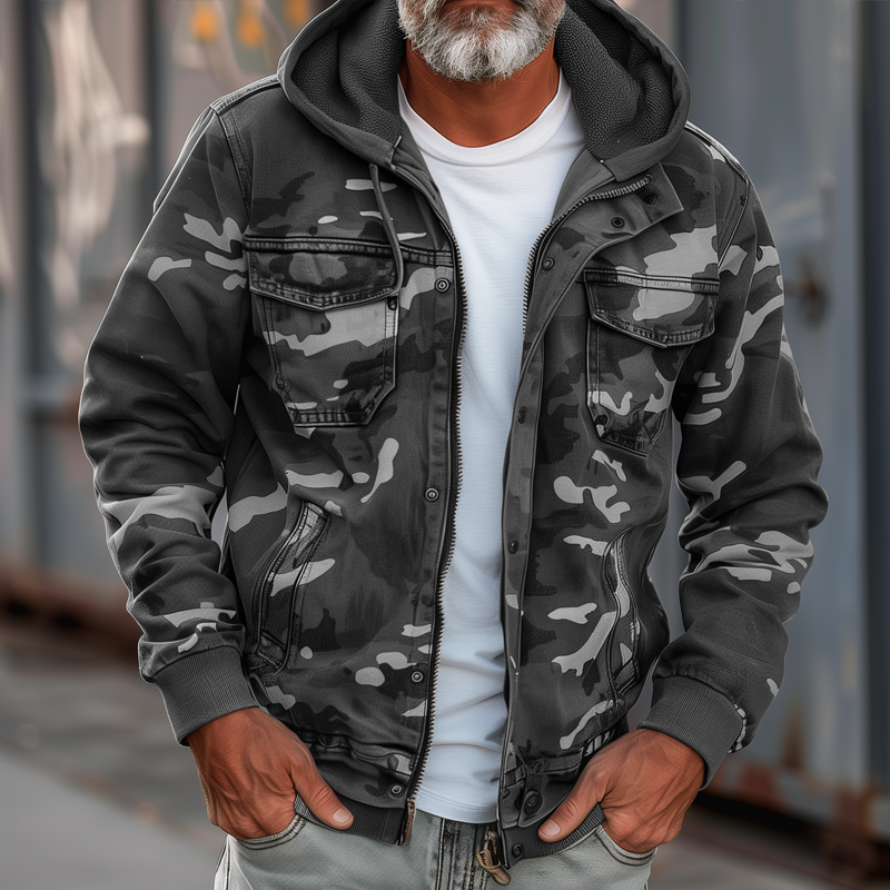 Men's Cargo Hooded Jacket | Utility Style