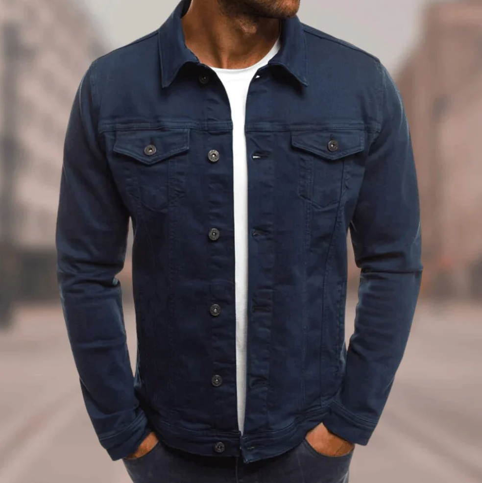 Men's Casual Trucker Jacket | Collared