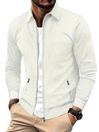 Men's Textured Zipper Jacket | Zip Pockets