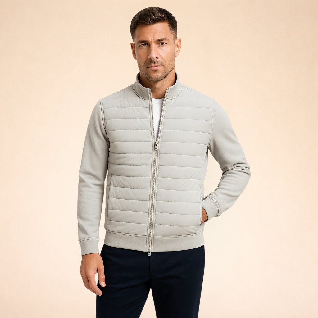Men's Quilted Jacket | Front Zip
