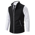 Men's Elegant Knit Sweater Vest | Zip-Front