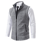 Men's Elegant Knit Sweater Vest | Zip-Front