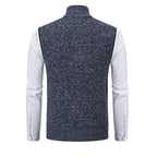Men's Elegant Knit Sweater Vest | Zip-Front