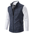 Men's Elegant Knit Sweater Vest | Zip-Front