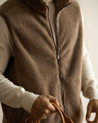 Men's Sherpa-Style Zip-Front Vest | Stylish