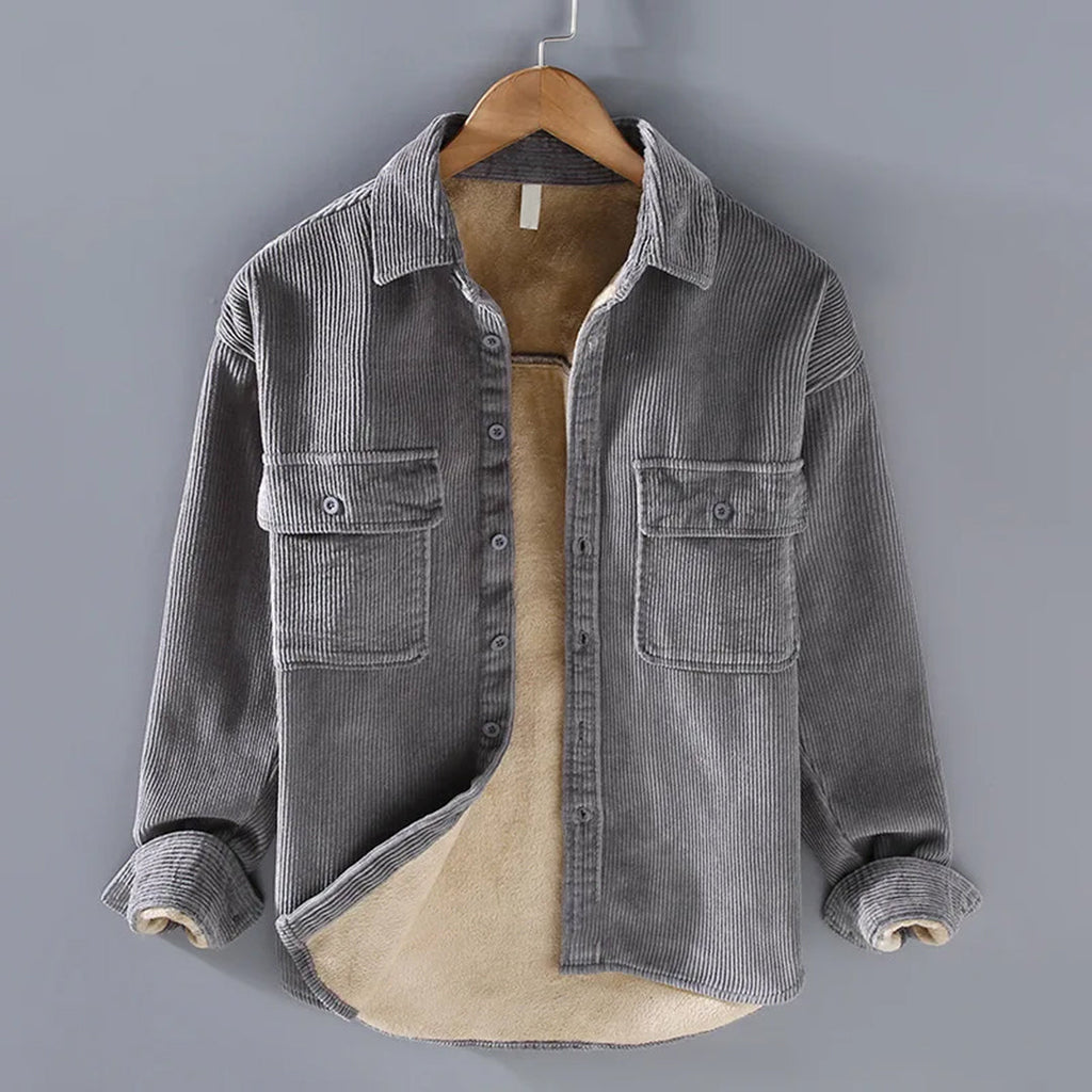 Men's Collar Long Sleeve Button Up Jacket | Casual