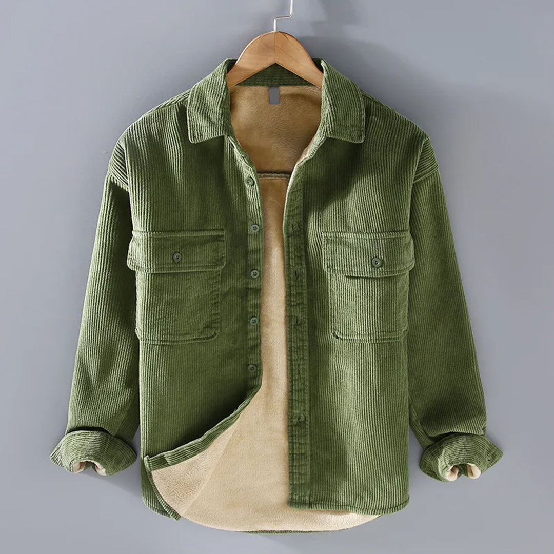 Men's Collar Long Sleeve Button Up Jacket | Casual
