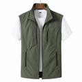 Men's Sleeveless Outdoor Vest | Stand Collar
