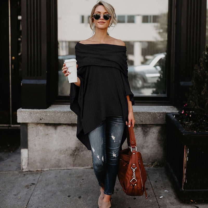Women's Asymmetric Foldover Top | Off-Shoulder