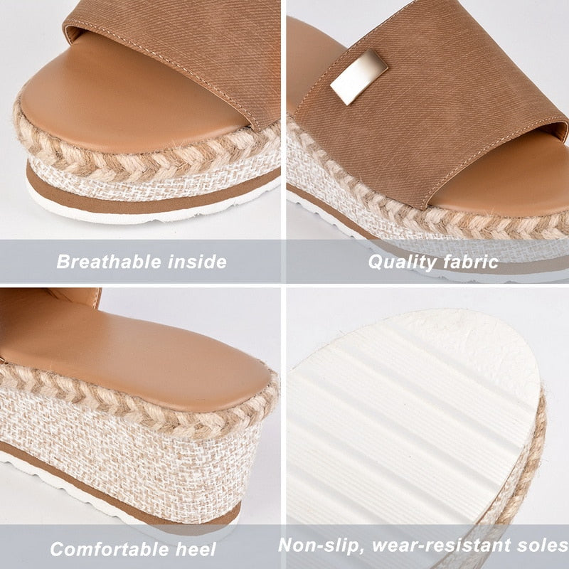 Women's Boho Wedge Sandals | Slip On