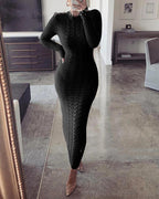 Women’s Knit Winter Bodycon Dress | Maxi