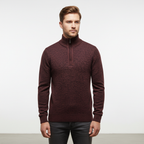 Men’s Textured Half Zip Sweater | Winter