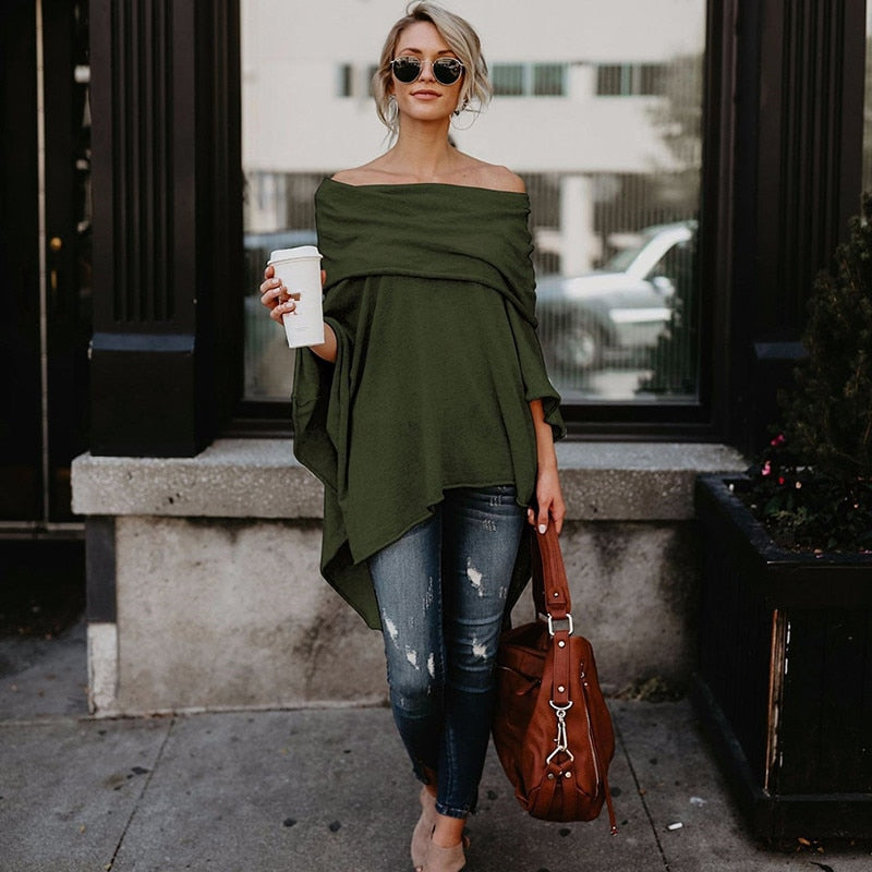 Women's Asymmetric Foldover Top | Off-Shoulder