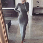 Women’s Knit Winter Bodycon Dress | Maxi