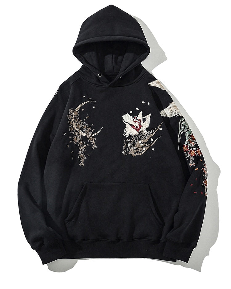 Men's Streetwear Oversized Black Hoodie | Graphic
