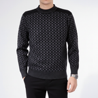 Men’s Printed Crew Neck Sweater | Fall