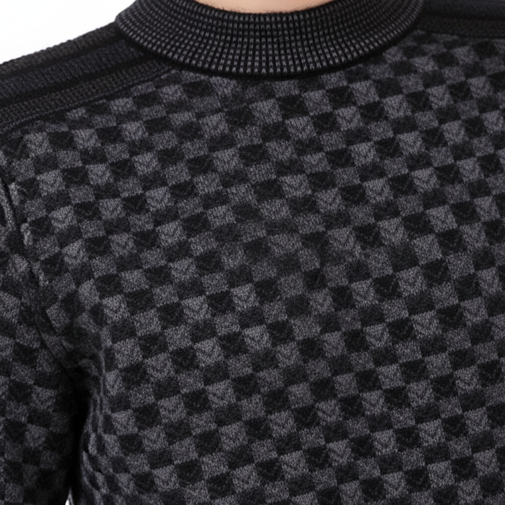 Men’s Printed Crew Neck Sweater | Fall