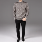 Men’s Printed Crew Neck Sweater | Fall