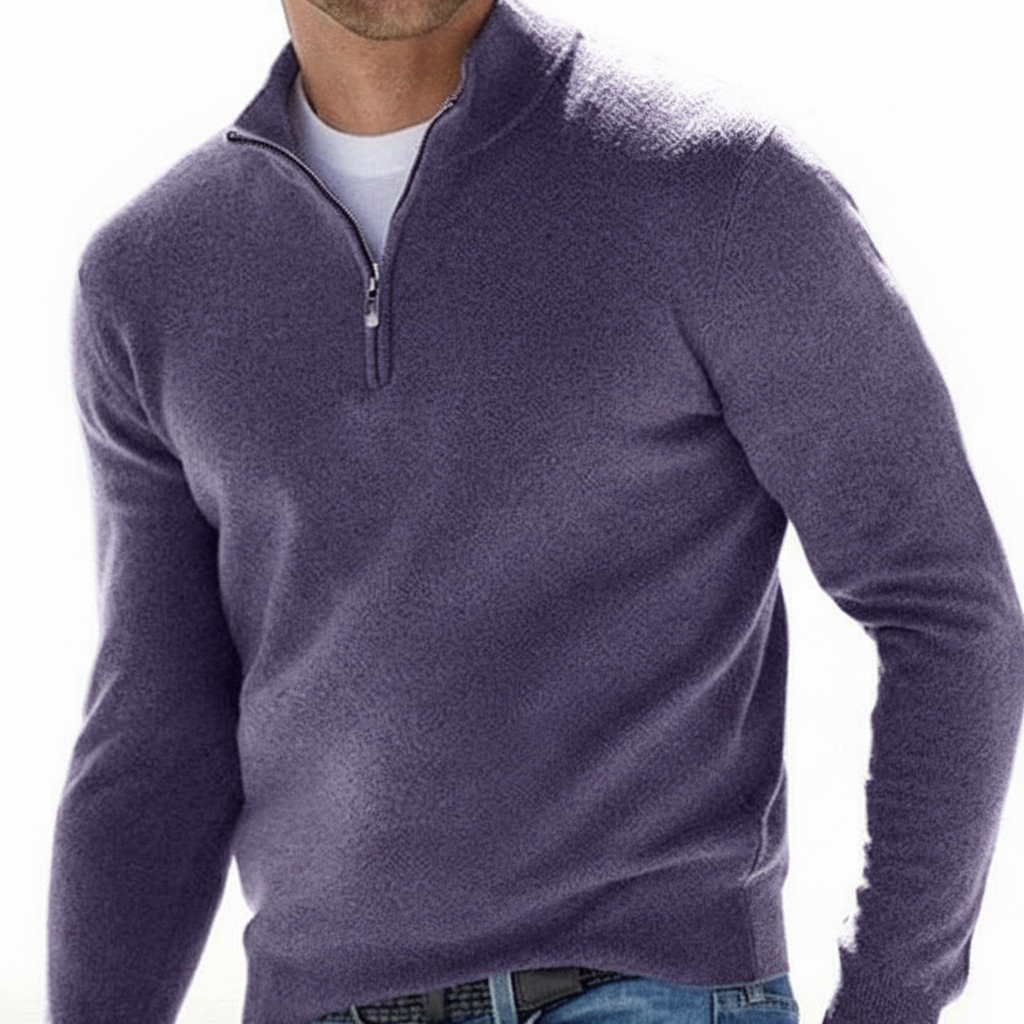 Men’s Knit Quarter Zip Sweater | Stylish