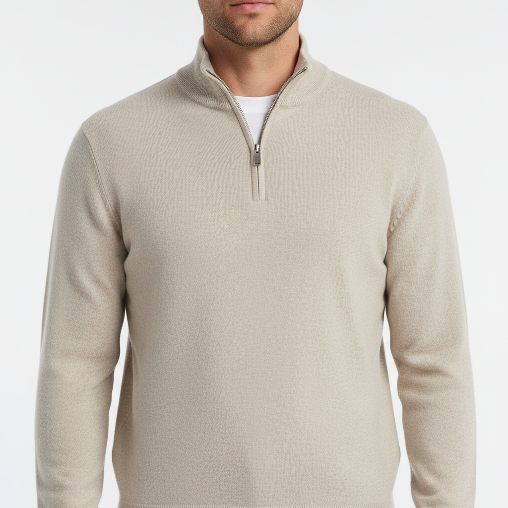 Men’s Knit Quarter Zip Sweater | Stylish