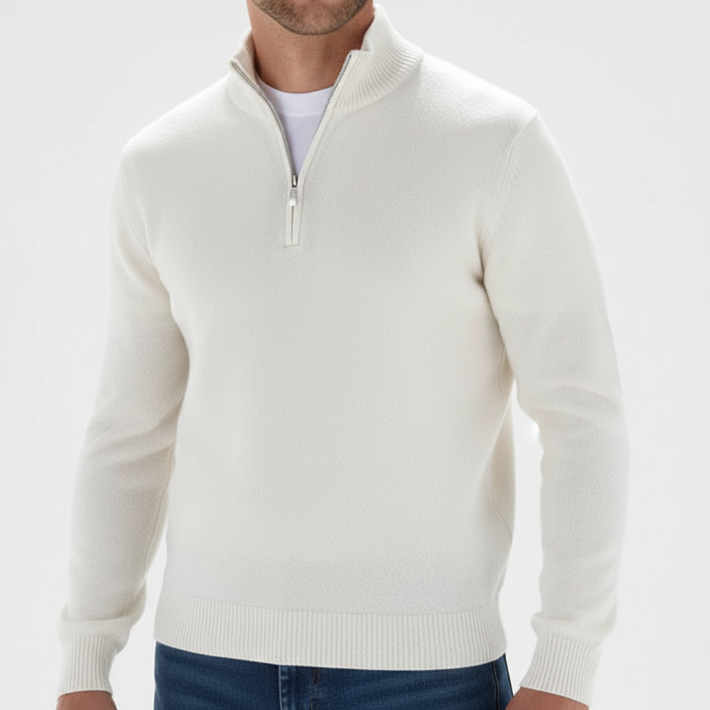 Men’s Knit Quarter Zip Sweater | Stylish