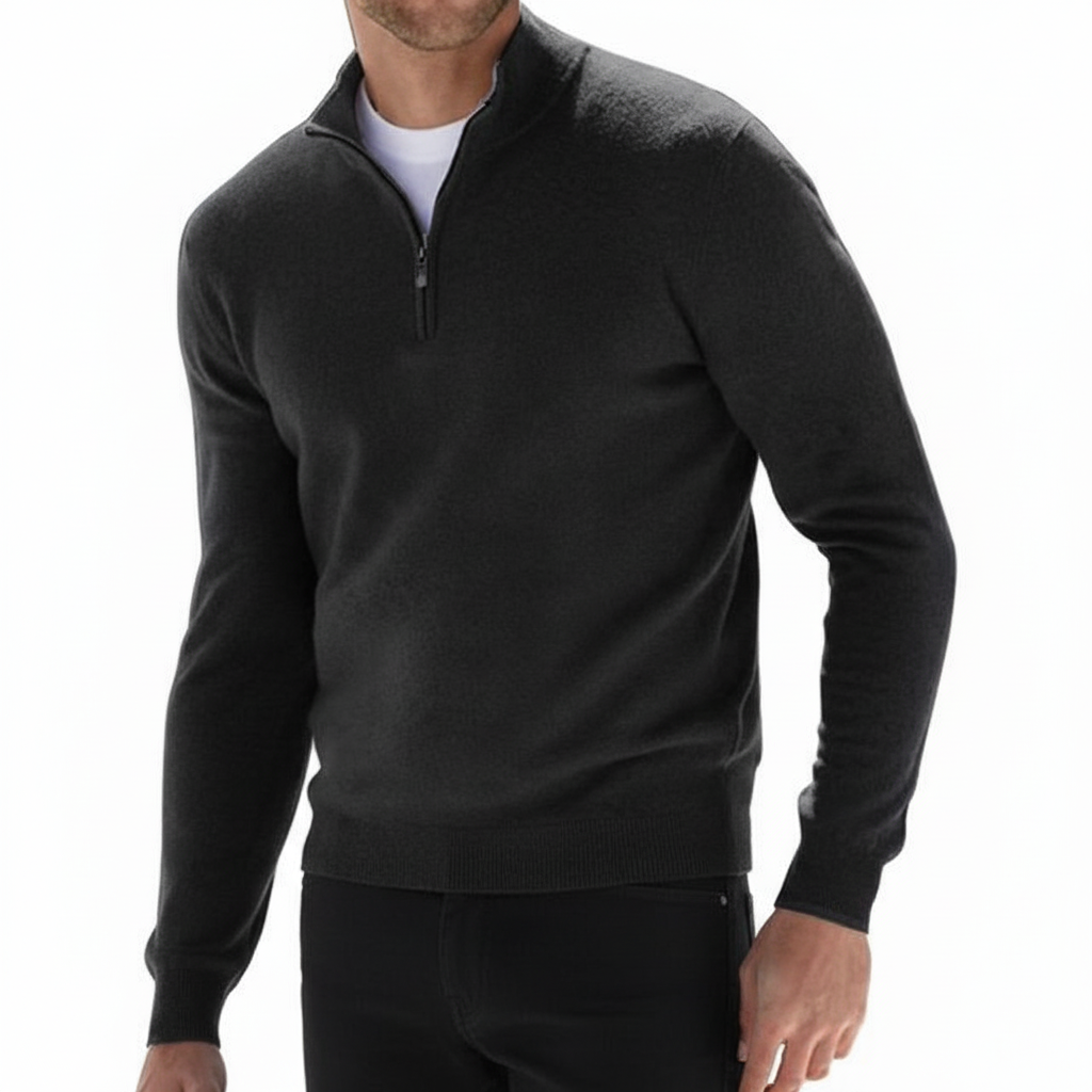 Men’s Knit Quarter Zip Sweater | Stylish