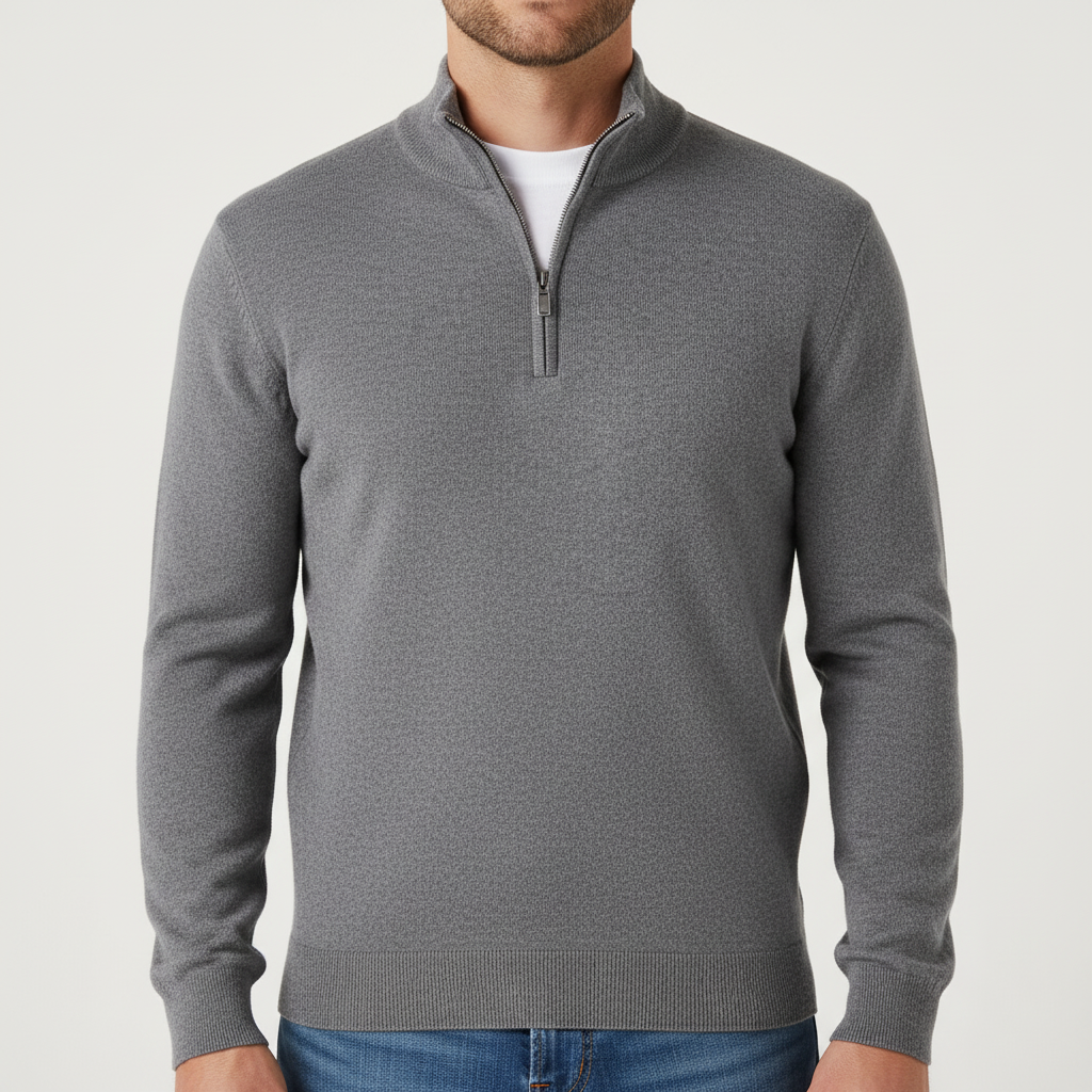 Men’s Knit Quarter Zip Sweater | Stylish