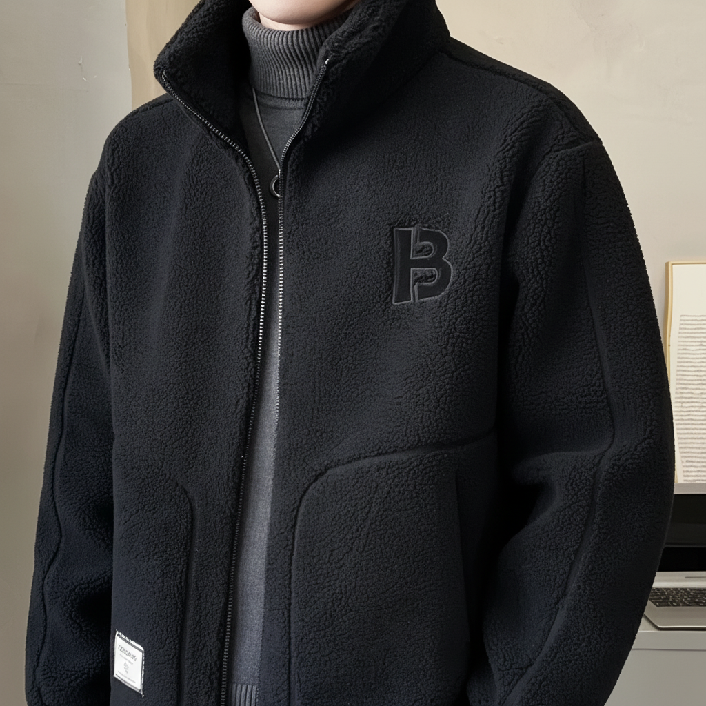 Men’s Zip-Up High-Collar Jacket | Winter