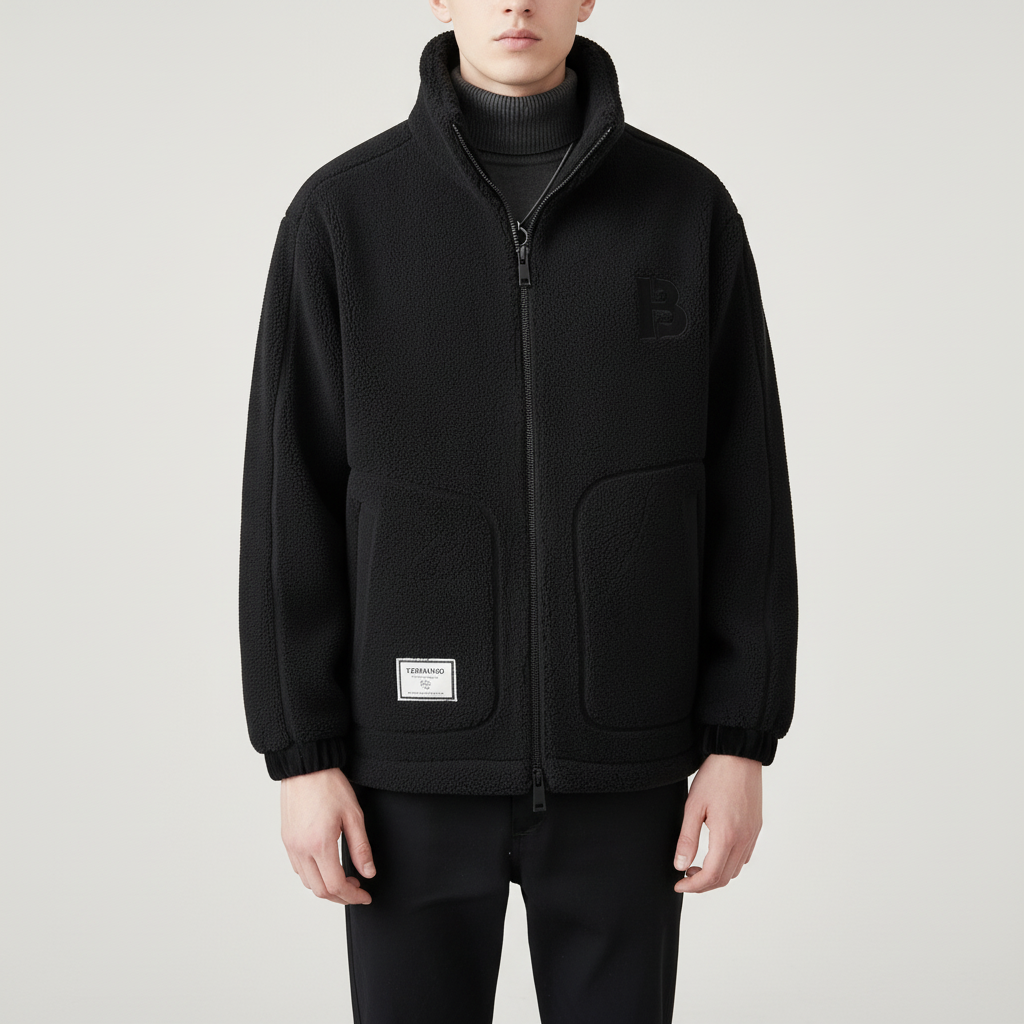 Men’s Zip-Up High-Collar Jacket | Winter