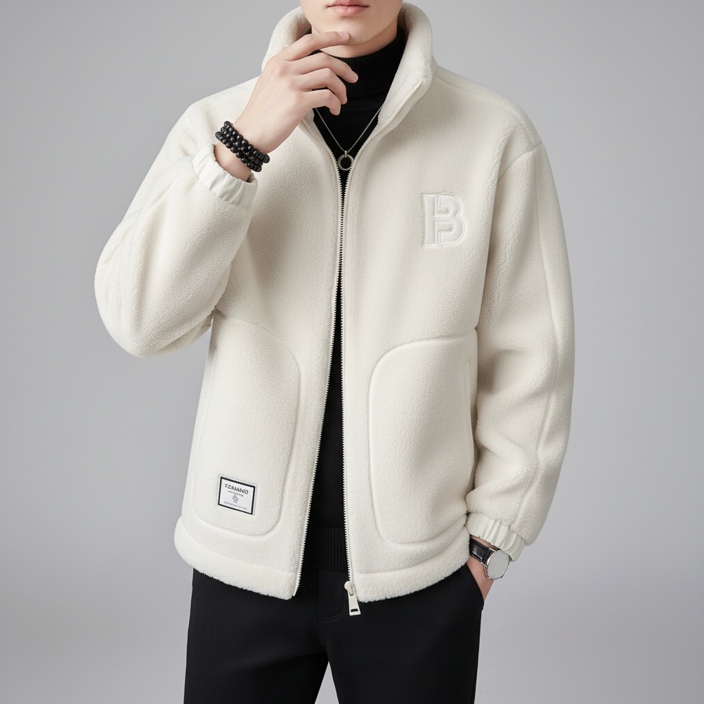 Men’s Zip-Up High-Collar Jacket | Winter