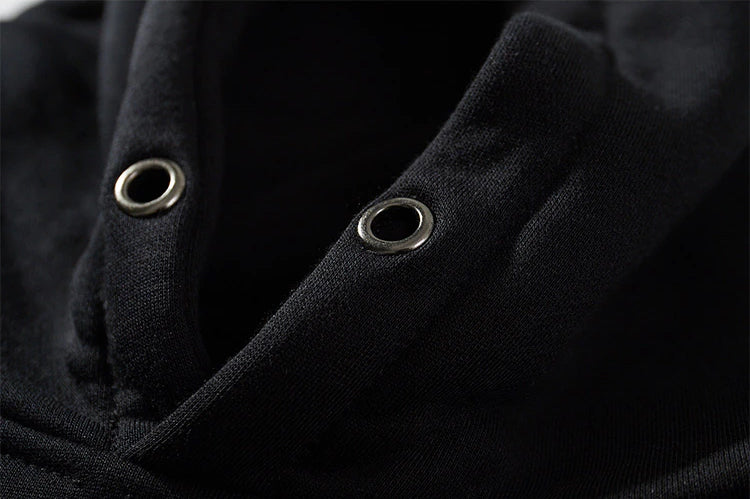 Men's Streetwear Oversized Black Hoodie | Graphic