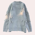 Men’s Ripped Long-Sleeve Sweater | Knit
