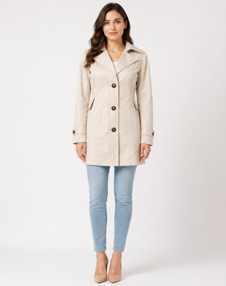 Women's Classic Short Trench Coat | Belted
