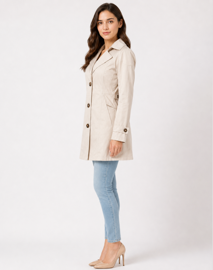 Women's Classic Short Trench Coat | Belted