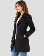 Women's Classic Short Trench Coat | Belted