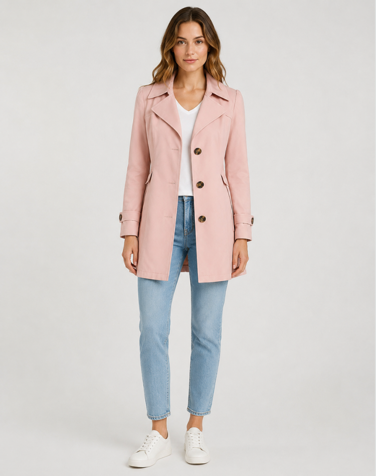 Women's Classic Short Trench Coat | Belted