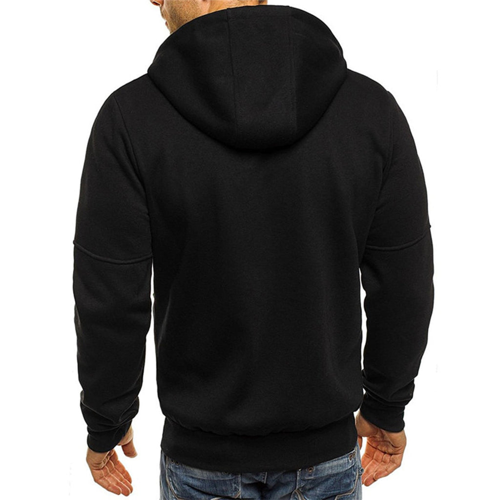 Men's Long Sleeve Winter Streetwear Hoodie | Zip Up